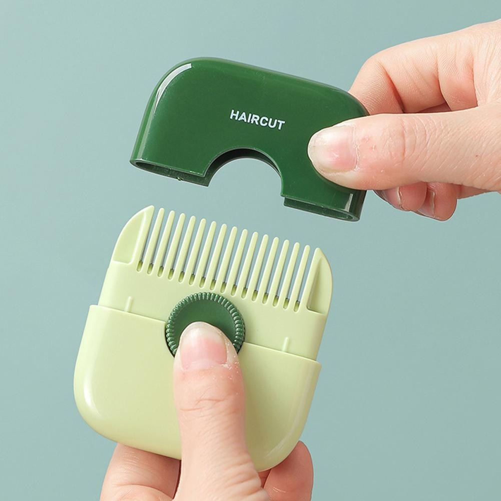 2 In 1 Hair Trimmer Bangs Trimmer Mini Manual Hair Trimmer Comb Hair Razor Comb Cutter Portable Hair Cutting Comb Haircut Tool