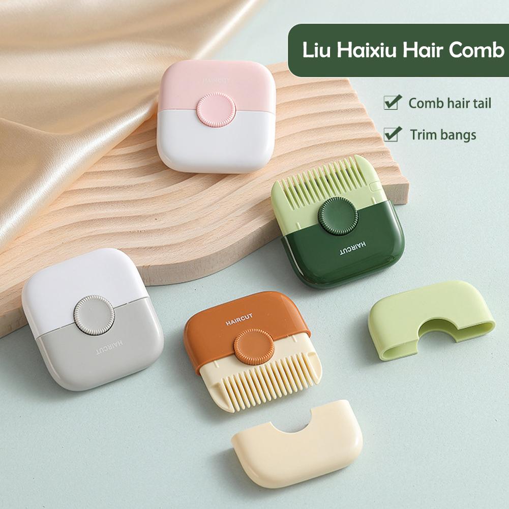 2 In 1 Hair Trimmer Bangs Trimmer Mini Manual Hair Trimmer Comb Hair Razor Comb Cutter Portable Hair Cutting Comb Haircut Tool