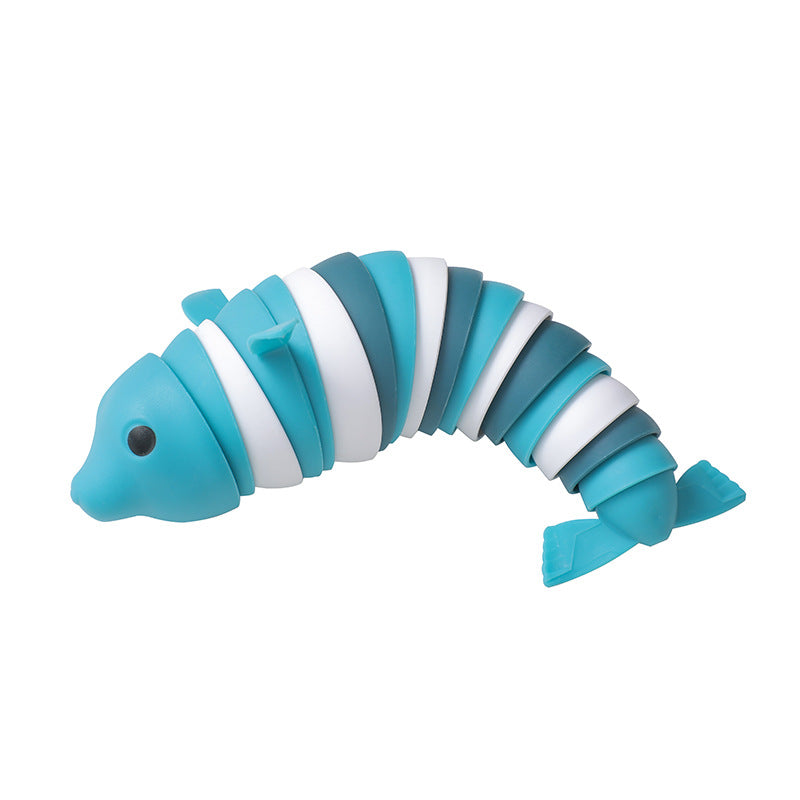 Ocean Shark Dolphin Decompression Fun Toys For Children Educational Science Hairy Slug