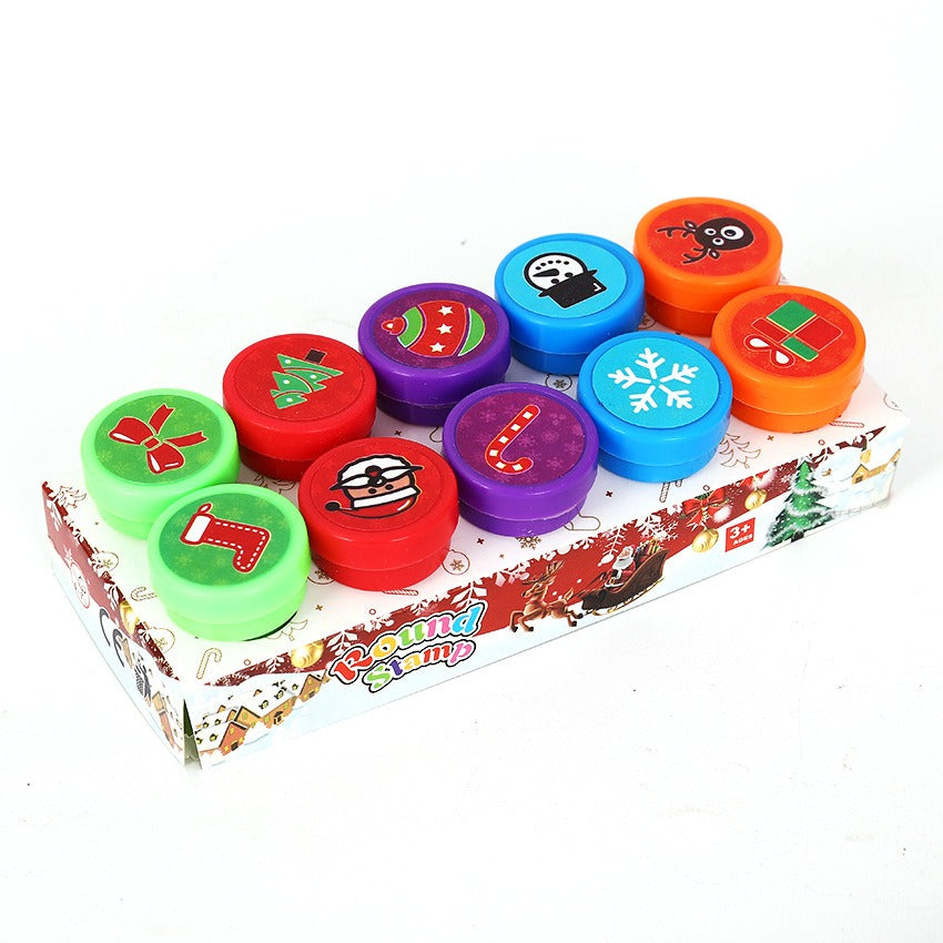 10 Pcs Childrens Day Toy Stamp Set Creative Stationery Cartoon Cute Stamp Childrens Dinosaur Stamp
