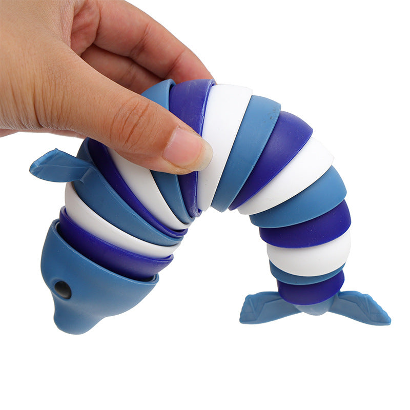 Ocean Shark Dolphin Decompression Fun Toys For Children Educational Science Hairy Slug