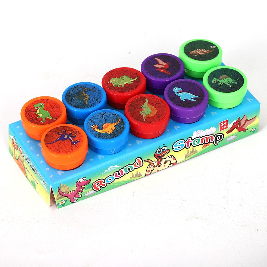 10 Pcs Childrens Day Toy Stamp Set Creative Stationery Cartoon Cute Stamp Childrens Dinosaur Stamp