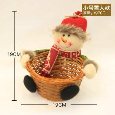 Christmas Candy Storage Basket Decoration Santa Claus Storage Basket Gift christmas decorations for home