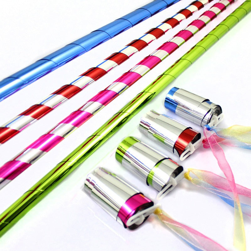 Golden Band Stick Plastic Bouncing Stick Zebra Plastic Bouncing Stick Stage Magic Stick 70Cm Telescopic Stick Magic Toys