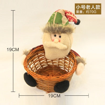 Christmas Candy Storage Basket Decoration Santa Claus Storage Basket Gift christmas decorations for home