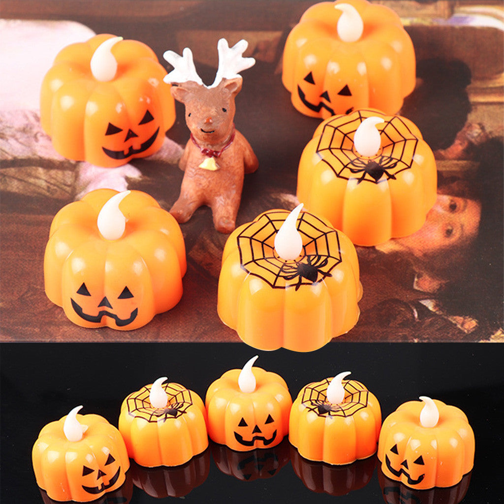 Halloween Pumpkin Light Flickering LED Light Flameless Candle Special Party Home