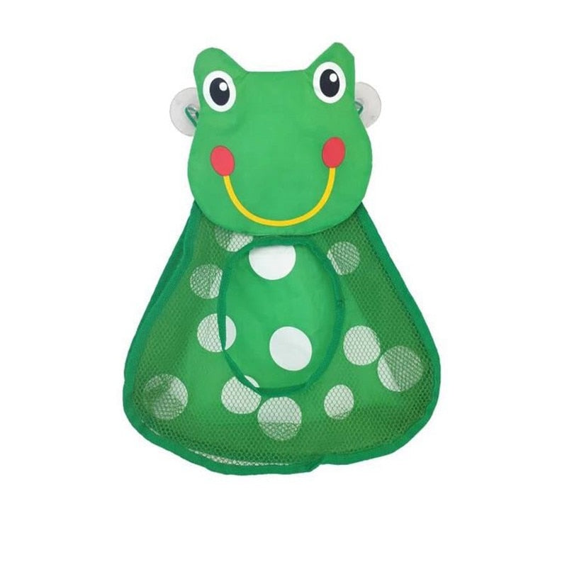 Baby Shower Bath Toys Duck Little Frog Rabbit Baby Kid Toy Storage Mesh with Strong Suction Cups Toy Bag Net Bathroom Organizer