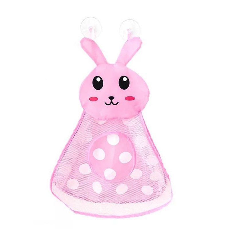 Baby Shower Bath Toys Duck Little Frog Rabbit Baby Kid Toy Storage Mesh with Strong Suction Cups Toy Bag Net Bathroom Organizer