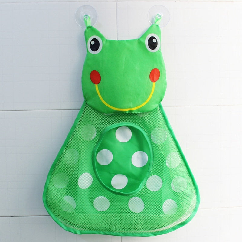 Baby Shower Bath Toys Duck Little Frog Rabbit Baby Kid Toy Storage Mesh with Strong Suction Cups Toy Bag Net Bathroom Organizer